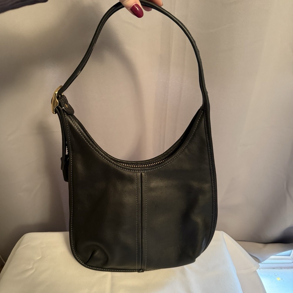 Coach Black Leather Shoulder Bag